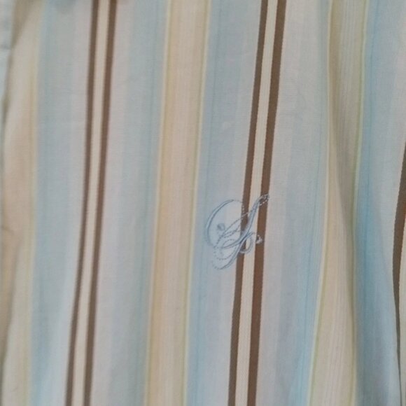 Vtg Southpole Shirt Mens Large Y2K 90s Light Blue Striped Oxford Casual Cotton - Picture 4 of 6